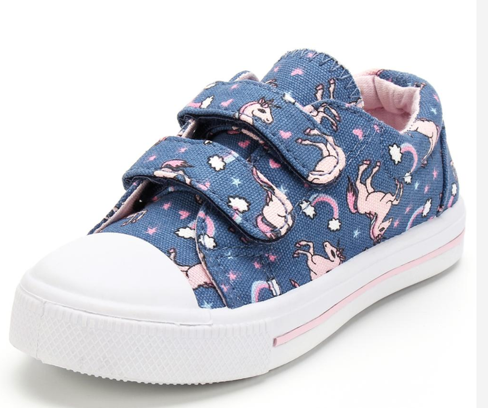 Charlie Canvas Loafer Blue Unicorns