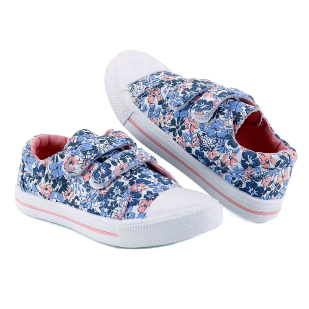Charlie Canvas Loafer in Blue Floral