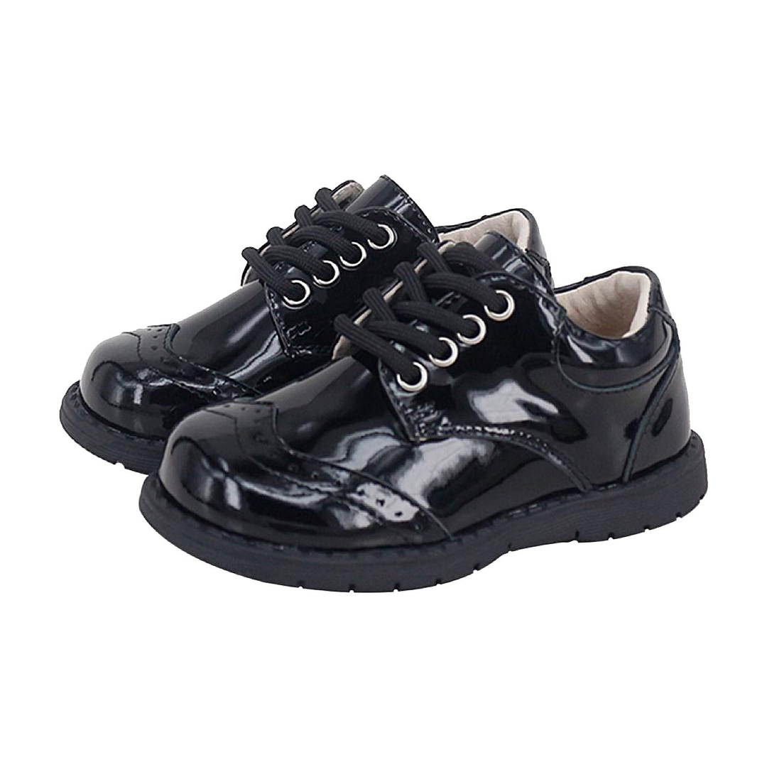 Ainslie Patent Black Saddle Dress Shoe