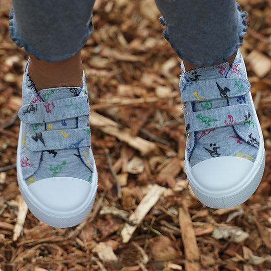 Charlie Loafer in Grey Dinosaur Print