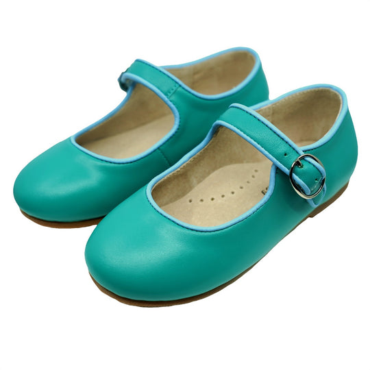 Atti & Anna Amelia Maryjane Shoe Teal Green