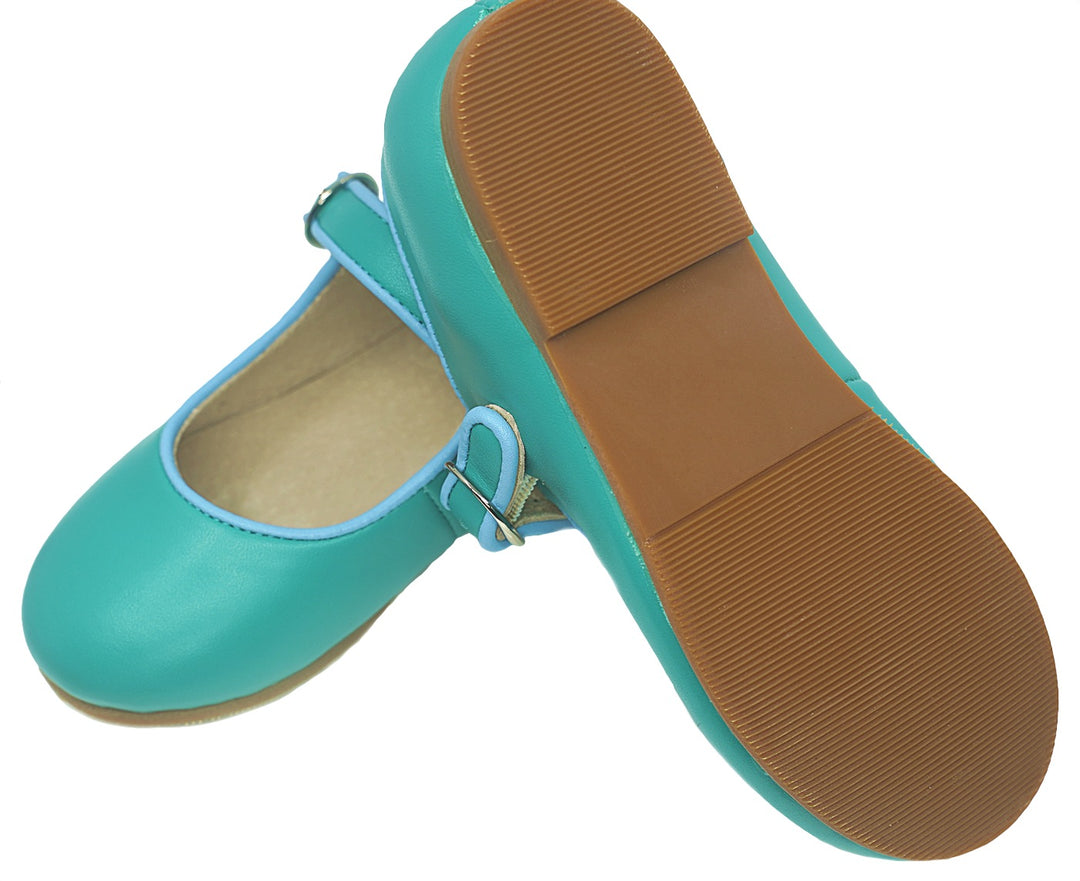 Atti & Anna Amelia Maryjane Shoe Teal Green