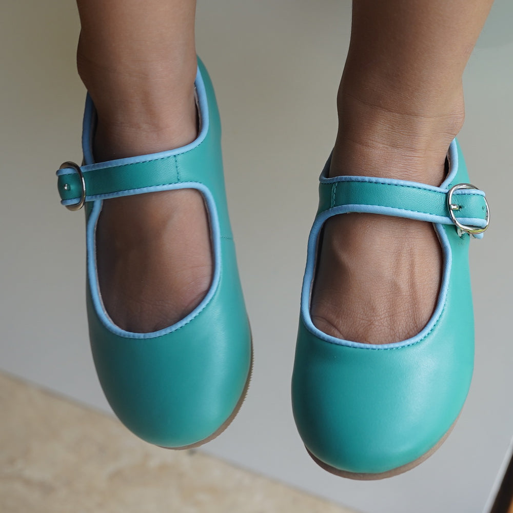 Atti & Anna Amelia Maryjane Shoe Teal Green