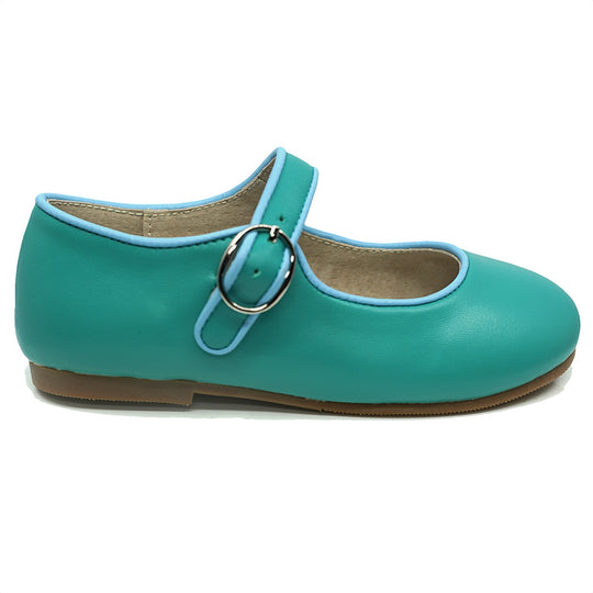 Atti & Anna Amelia Maryjane Shoe Teal Green