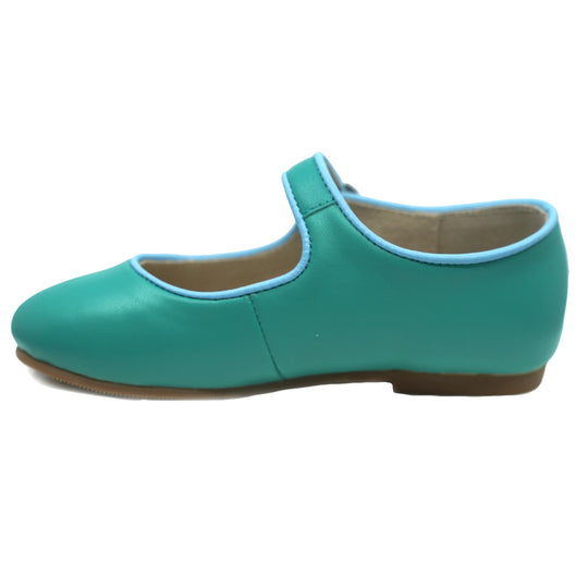 Atti & Anna Amelia Maryjane Shoe Teal Green